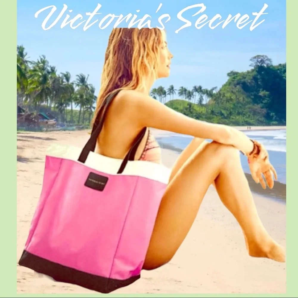 New Victoria’s Secret Extra Large Travel Tote Canvas waterproof tote 21”x 17.5”